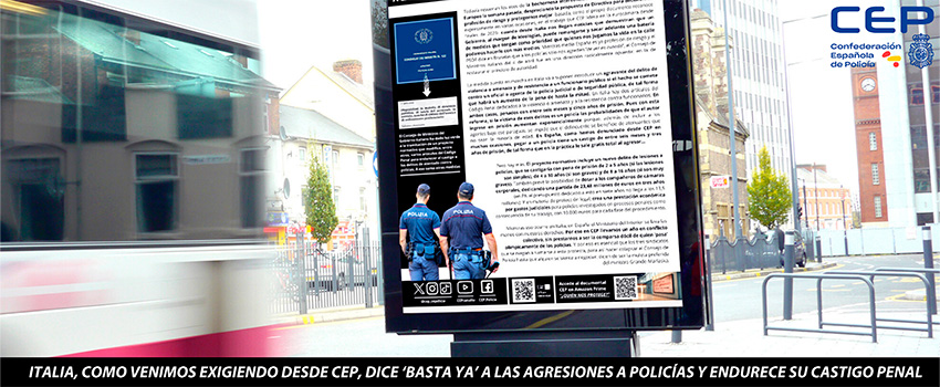 ITALIA, COMO VENIMOS EXIGIENDO DESDE CEP, DICE BASTA YA A LAS AGRESIONES A POLICAS Y ENDURECE SU CASTIGO PENAL