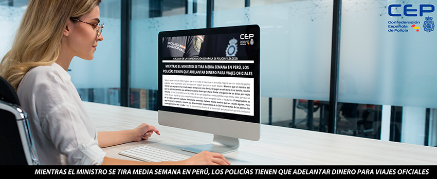 MIENTRAS EL MINISTRO SE TIRA MEDIA SEMANA EN PER, LOS POLICAS TIENEN QUE ADELANTAR DINERO PARA VIAJES OFICIALES